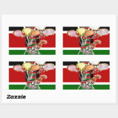 Sticker Rectangulaire anniversaire du Kenya (Feuille)