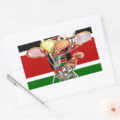 Sticker Rectangulaire anniversaire du Kenya (Enveloppe)