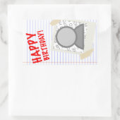 Sticker Rectangulaire anniversaire heureux (Sac)