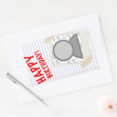 Sticker Rectangulaire anniversaire heureux (Enveloppe)
