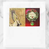 Sticker Rectangulaire ANNONCE ANGEL MONOGRAM, Ruby Green Emerald (Sac)