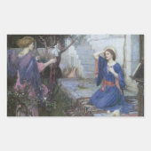 Sticker Rectangulaire Annonciation de John William Waterhouse (Devant)