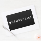 Sticker Rectangulaire Annuler L'ABONNEMENT Texte En Blanc Sur Noir (Enveloppe)
