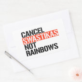 Sticker Rectangulaire Annuler les arcs-en-ciel fascistes pas (Enveloppe)