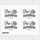 Sticker Rectangulaire Anti-avortement (Feuille)