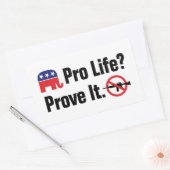 Sticker Rectangulaire ANTI-AVORTEMENT ? Prouver - Interdire les armes d' (Enveloppe)