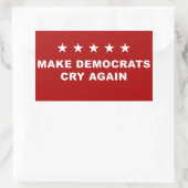 Sticker Rectangulaire Anti-Démocrate Funny Conservateur - Rendre Démocra (Sac)