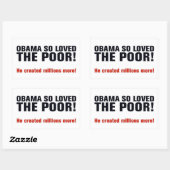 Sticker Rectangulaire Anti Obama (Feuille)