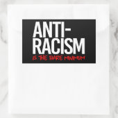 Sticker Rectangulaire Anti-Racisme est le bâton rectangulaire minimum (Sac)