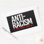 Sticker Rectangulaire Anti-Racisme est le bâton rectangulaire minimum (Enveloppe)