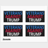 Sticker Rectangulaire Anti-Trump - Les vétérans contre Trump (Feuille)