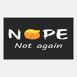 Sticker Rectangulaire Anti-Trump - Non, pas encore Halloween Edition II
