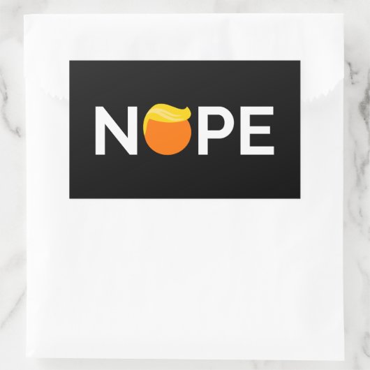 Sticker Rectangulaire Anti-Trump - Nope Edition (Sac)
