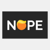 Sticker Rectangulaire Anti-Trump - Nope Edition (Devant)