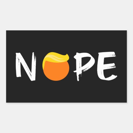 Sticker Rectangulaire Anti-Trump - Nope Edition II (Devant)