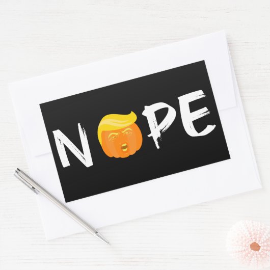 Sticker Rectangulaire Anti-Trump - Nope Halloween Edition II (Enveloppe)