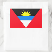 STICKER RECTANGULAIRE ANTIGUA & BARBUDA (Sac)