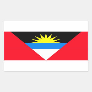 STICKER RECTANGULAIRE ANTIGUA & BARBUDA