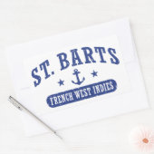 Sticker Rectangulaire Antilles françaises de St Barts (Enveloppe)