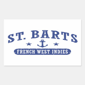 Sticker Rectangulaire Antilles françaises de St Barts