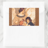 Sticker Rectangulaire Antique française au chocolat (Sac)