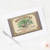 Sticker Rectangulaire Antique Lily de la Vallée Parfum français (Enveloppe)