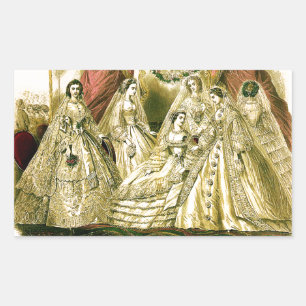 Sticker Rectangulaire Antique Mariage