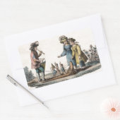 Sticker Rectangulaire Antique Marionnette Enfants Spectacle Danse (Enveloppe)