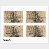 Sticker Rectangulaire Antique Old General France (Feuille)