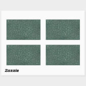 Sticker Rectangulaire Antique Vert Faux Cuir (Feuille)