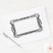 Sticker Rectangulaire Antique Vintage Intricable Cadre Etching (Enveloppe)