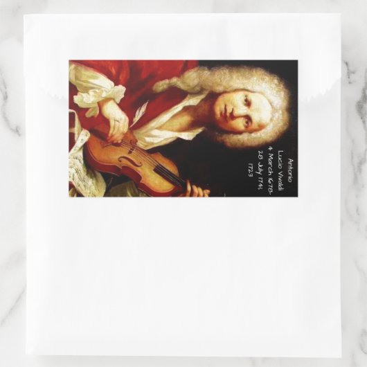 Sticker Rectangulaire Antonio Lucio Vivaldi 1723 (Sac)