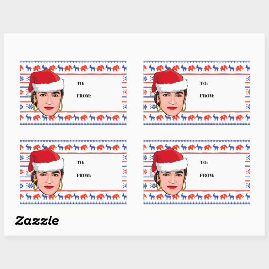 Sticker Rectangulaire AOC Noël (Feuille)