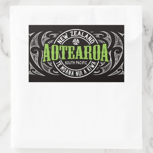 Sticker Rectangulaire Aotearoa Lifer Moko (Sac)