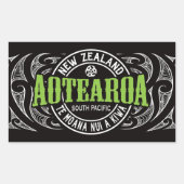 Sticker Rectangulaire Aotearoa Lifer Moko (Devant)