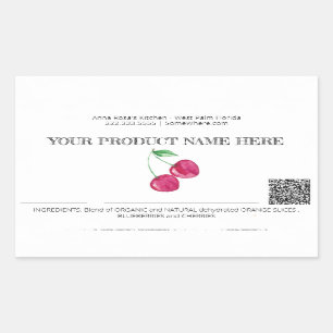 Sticker Rectangulaire ~* AP30 Fruit DÉHYDRATÉ QR - PHOTO CHEERY