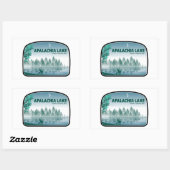Sticker Rectangulaire Apalachia Lake Caroline du Nord Cerf (Feuille)