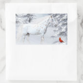 Sticker Rectangulaire Apaloosa d'hiver (Sac)
