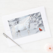 Sticker Rectangulaire Apaloosa d'hiver (Enveloppe)
