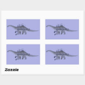 Sticker Rectangulaire Apatosaure (Feuille)
