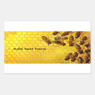 Sticker Rectangulaire Apiarist d'apiculteur de vendeur de miel d'abeille