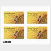 Sticker Rectangulaire Apiculture Entreprise de Miel (Feuille)