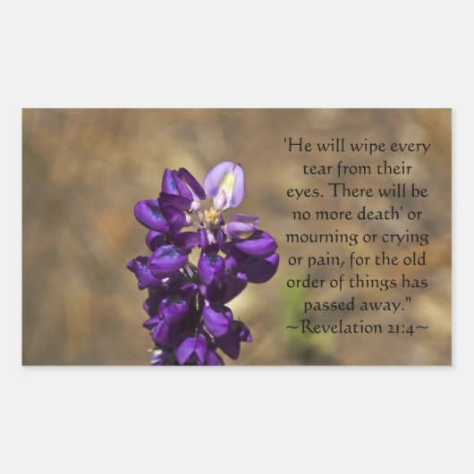 Sticker Rectangulaire Apocalypse 21:4 (Devant)