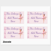 Sticker Rectangulaire Appartient à : Ballerina (Feuille)