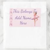Sticker Rectangulaire Appartient à : Ballerina (Sac)