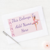 Sticker Rectangulaire Appartient à : Ballerina (Enveloppe)