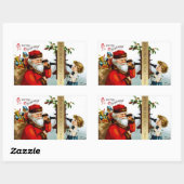 Sticker Rectangulaire Appel à Père Noël (Feuille)