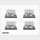 Sticker Rectangulaire Appliquer la frontière ! (Feuille)