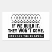 Sticker Rectangulaire Appliquer la frontière ! (Devant)