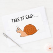 Sticker Rectangulaire Apportez-le facilement mignon escargot de dessin (Enveloppe)